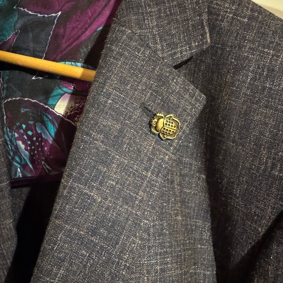 Men's Ted Baker Purple Blazer - Picture 3 of 5